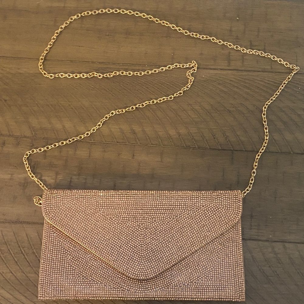 Steve Madden Gold Chain Envelope Clutch